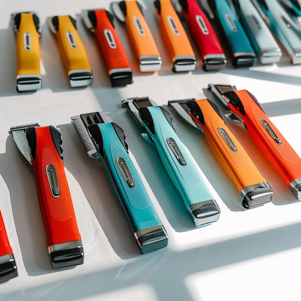 A selection of budget-friendly dog clippers with features like adjustable guards and cordless operation